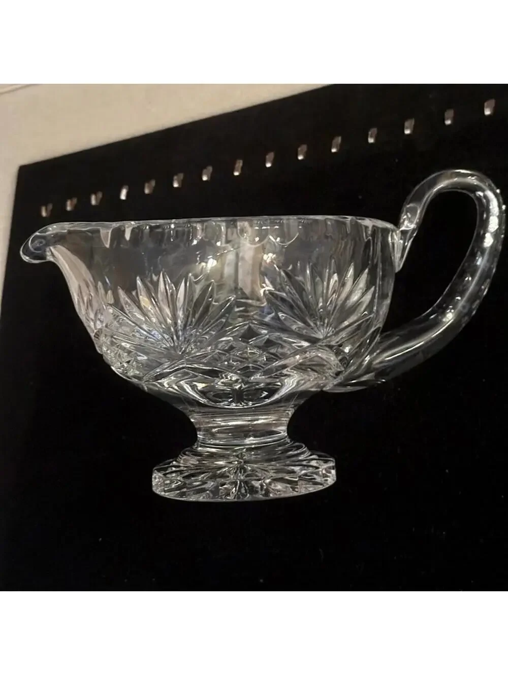 Vintage Pineapple Collection by Godinger footed gravy boat